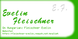 evelin fleischner business card